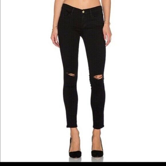 NWOT Frame Black Skinny Jeans - Picture 1 of 5